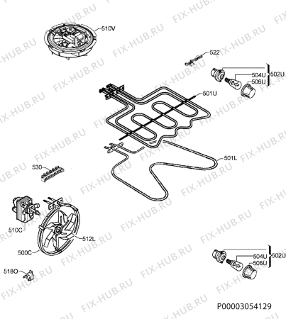 Взрыв-схема плиты (духовки) Neue BIDO1SS - Схема узла Electrical equipment